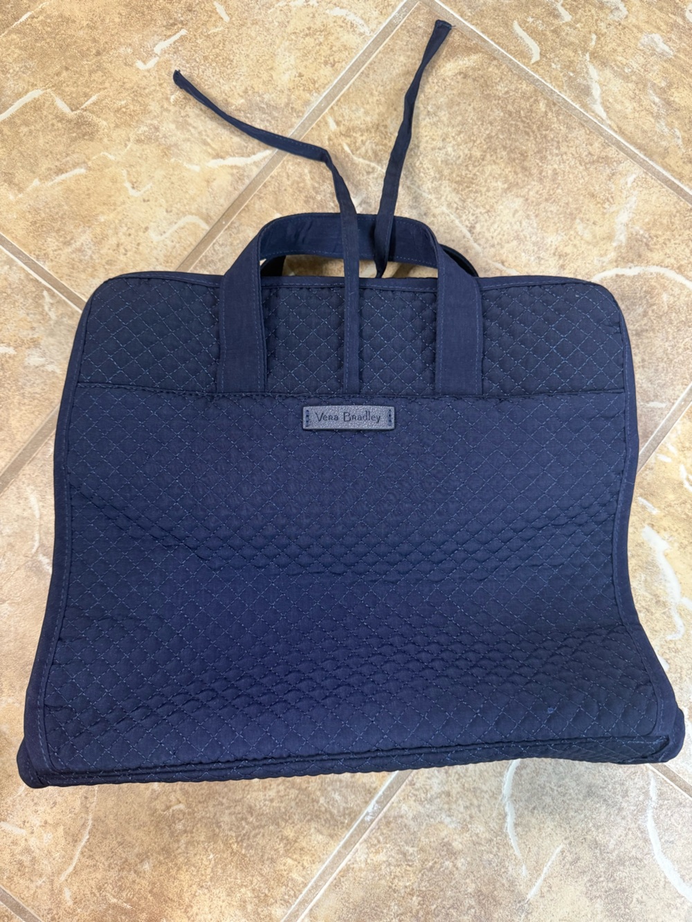 Vera Bradley Navy Quilted Hanging Travel Bag
